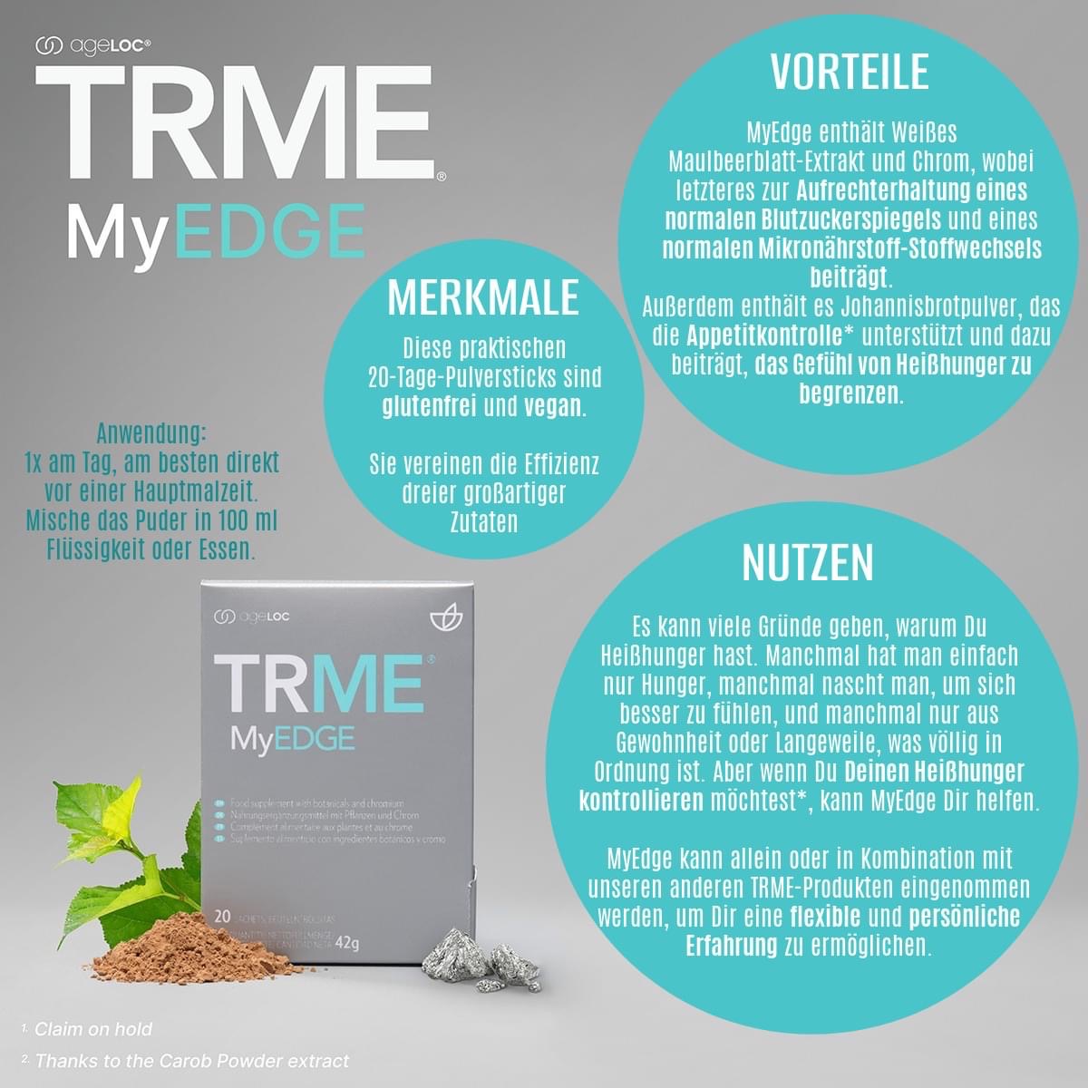 Nu Skin TRME Gewichtsmanagement MyEdge gegen Heißhunger
