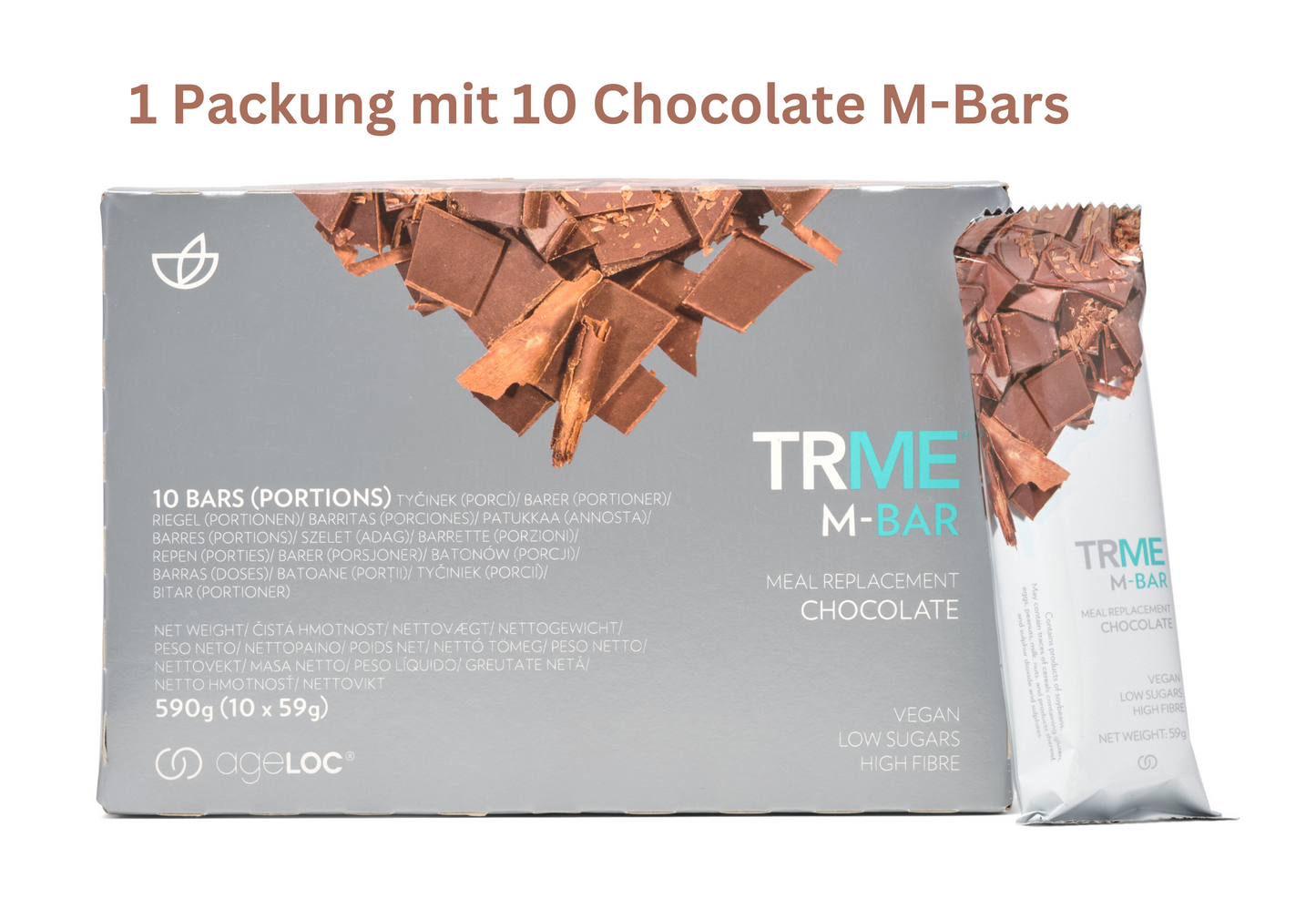 TRME Eiwitreep chocolade verpakking van 10