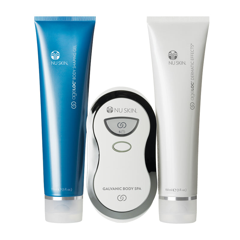 Body Galvanic Spa Device with body Shaping Gel and Dermatic Effects. Together Galvanic Body Trio.
