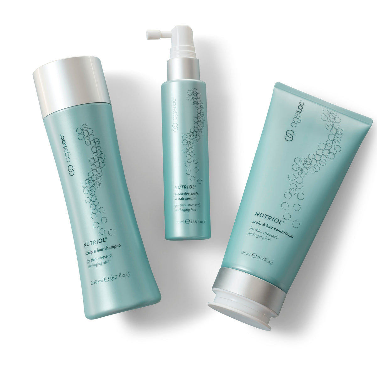 Shampoing AgeLOC Nutriol Nu Skin Pour Cheveux Fins Et Cuir Chevelu Mature - 200 Ml, Nourrissant