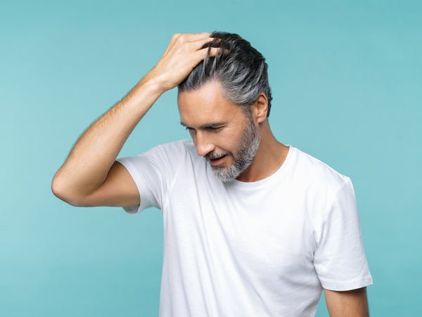 Man with firm hair after using Nutriol and Galvanic Spa