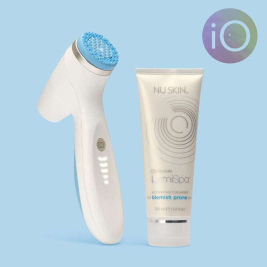 LumiSpa iO with Activating Cleanser for impure skin