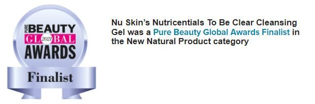 To Be Clear Pure Cleansing Gel is a Beauty Global Awards finalist